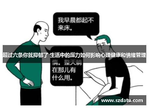 超过六条你就抑郁了 生活中的压力如何影响心理健康和情绪管理